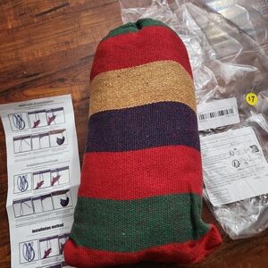 Stripe Cotton blend Portable HAMMOCK